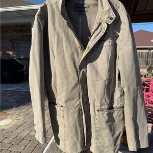 Johnston & Murphy Olive Green Menx XL Khaki Military Jacket EUC